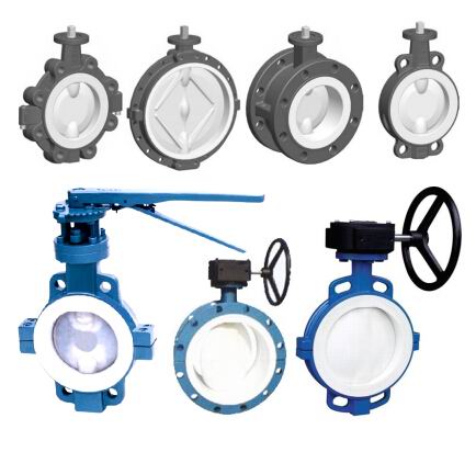 Supply FEP / PTFE / PFA Lined Butterfly Valve