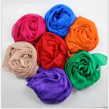 Multicolor Silk Chiffon Scarves