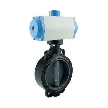 PVC Pneumatic Butterfly Valve For Chemical Industry