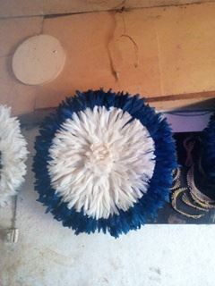 Bamileke feather headdress for home decor.