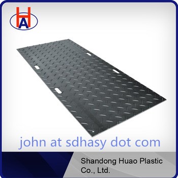 Anti-slip HDPE plastic ground protection mat / construction