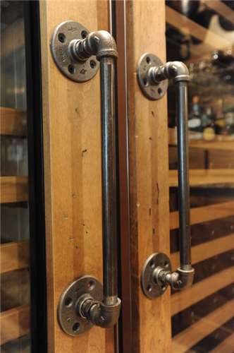 England Retro Style Aged Antique Copper Steel Gate Door Handle Long Size For Café Doorknob
