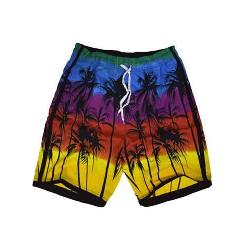 Trendy Fashional Hawaiian Mens Boardshorts Sublimation Printed Beachwear For Men