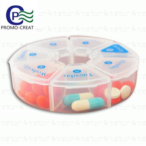 Customized Logo Plastic Weekly Pill Box