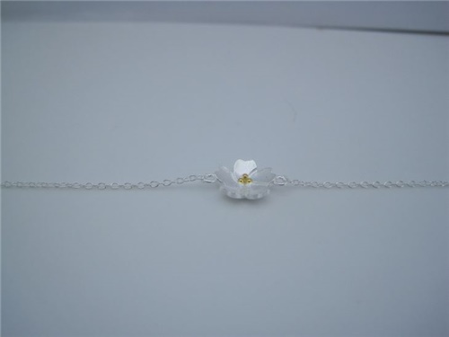 Vintage Cherry Flowers Silver Bracelets SSH002