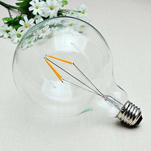 LED Vintage Delicate Filament Light Bulb G80/G95 E27 Base 6W Warm