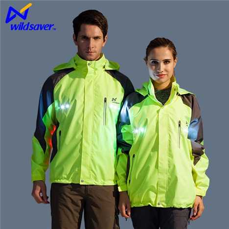 Outdoor LED Flashing Sports Jacket Special Design Outdoor Safety Clothing