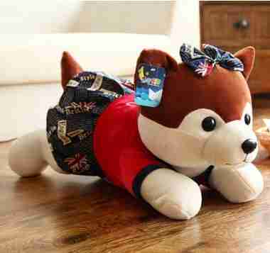 2017 newest design stuffed plush animal lovely female dog