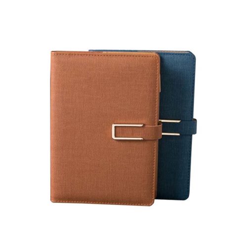 Cheap Hardcover Rough Fabric Pattern PU Leather Notebook With Pen Holder,Best Notebooks Manufacturer