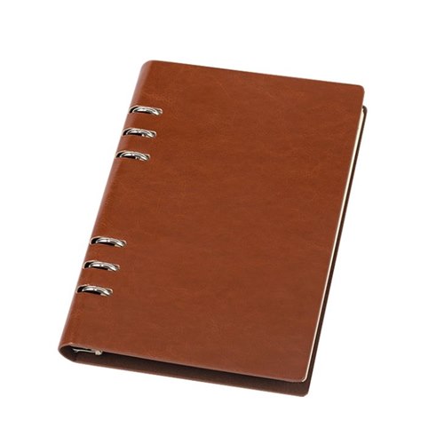 Best Plain PU Leather 6 Loose-Leaf Binding Diary Notebooks, Diary With Refills Inside Writing Pages