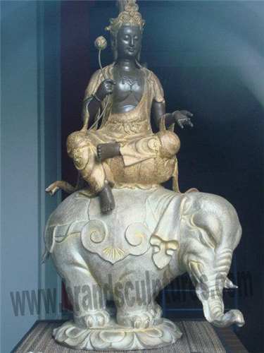 Elegant Figure Bronze Buddha Statue Fairy Garden Ornaments
