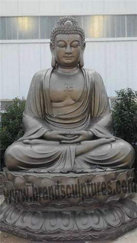 Splendid And Majestic Temple Decor Bronze Large Buddha Statue