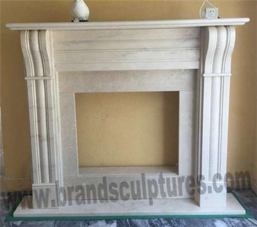 Indoor Carved Stone Fireplaces Sculptures As Ornaments