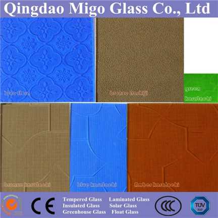 4-12mm Tinted Patterned Acid Etched Glass with CE SGS