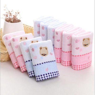 25 * 50cm high quality cotton towel for baby bear cartoon cl