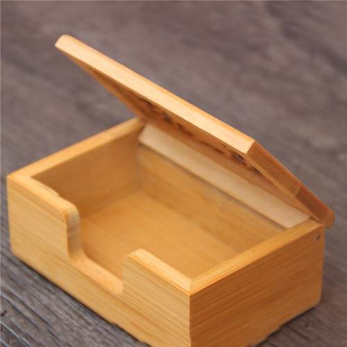 Carbonzied Or Natural Bamboo Bussiness Card Holder