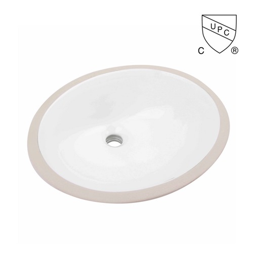 Oval Ceramic Undermount Bathroom Lavatory Sink, SS-U1613