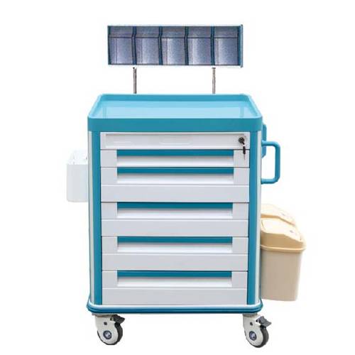 Hospital Movable ABS Or Metal Anesthesia Medical Device Cart On Casters
