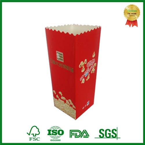 Custom Printed Foldable Cinema Movie Popcorn Box Package
