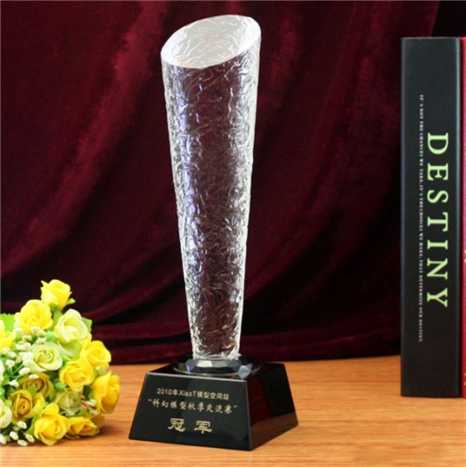 Economic Budget Glass Pillar Trophy