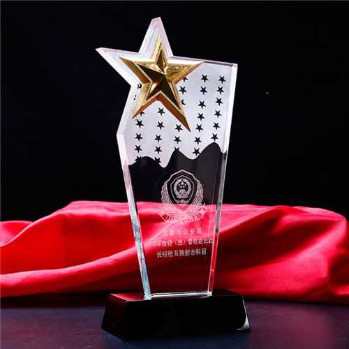 Engraved Acrylic Star Plaque Awards With Black Base