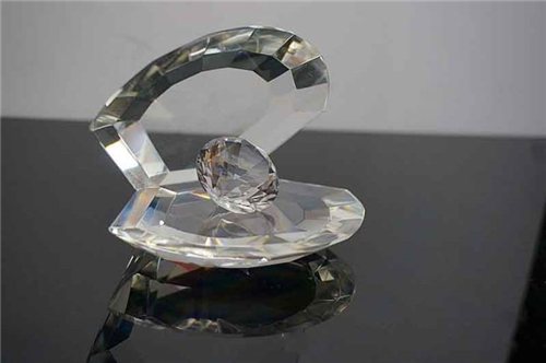 Unique Design Custom Wedding Gift Crystal Shell With Diamond