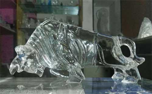 Swarovski Crystal Glass Bull Figurines