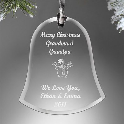 Custom Windbell Glass Christmas Ornaments For Christmas Tree Decoration