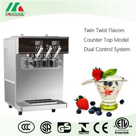 Soft Serve Ice Cream Machine With 2+mix Flavors Dual Control System Commercial Kitchen Equipment