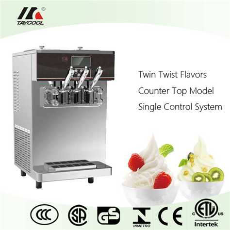 Wholesale Factory Price Table Top Soft Ice Cream Machine with Three Flavors
