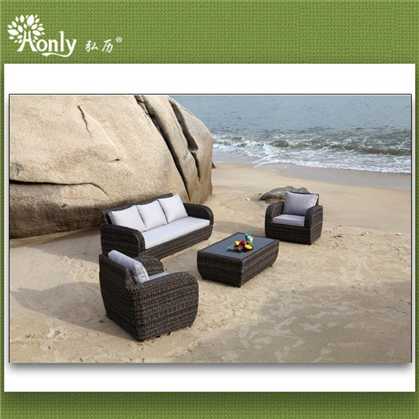 Outdoor Furniture Synthetic Rattan Patio Sofa Set