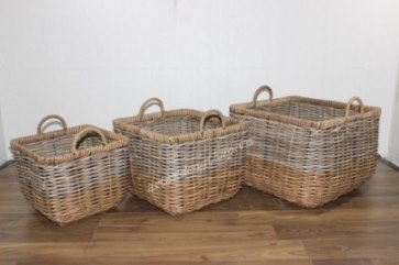 Rect wicker storage baskets - CH3081A-3MC