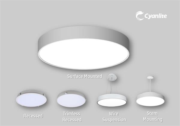 Cyanlite Surface Mounted Round LED Panel Light - LUNAR Surfa