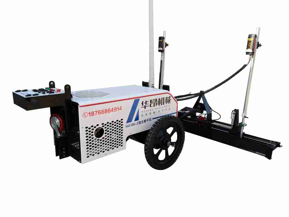 Two wheels Concrete Hand Guided Laser Screed Machine