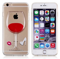 Red Wine Flowing Moving Liquid Phone Case Cover