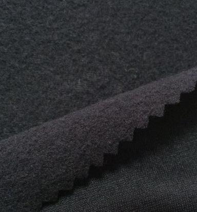 Black Knitted Terry Fabric for Leather Backing