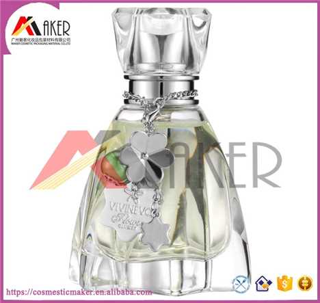 100ml Glass Perfume Bottle With Shinning Paillette Decoration