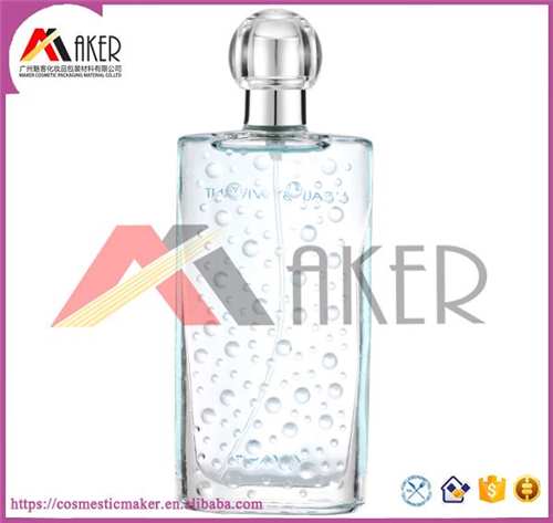 50ml Elegant Atomizer Glass Perfume Bottle with Dots Embossing Decoration for Gift