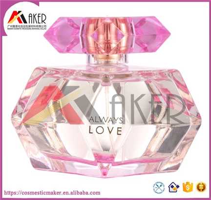 Cube Crystal Diamond Cut Glass Perfume Bottle for Lady Gift