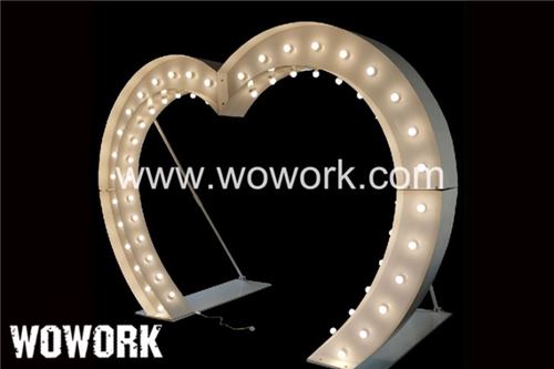LED Light Up Heart Wedding Arches picture