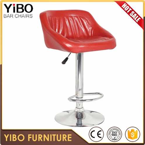 Chrome Metal Leather Bar Stool