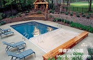 Winter swimming pool cover with safety