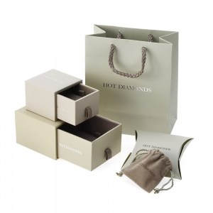 Luxury high end custom paper box set for top ring earring br picture