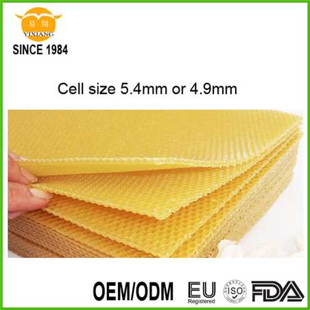 Low Price Unwired 40% Beeswax Foundation Free Sample Bee Comb Foundation Supplier For Beekeeper