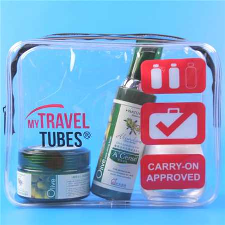 Plastic PVC Packaging Messenger Travel Bag Bath Set