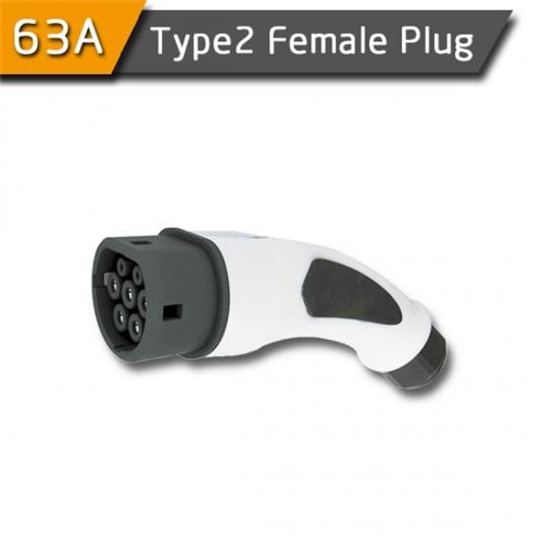 Type2 63A IEC62196-2 Female EV Charging Plug EV End For Electric Vehicle Hybrid Car