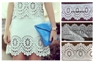 White color fabric laser cutting picture