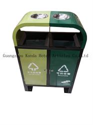 OUTDOOR TWO CLASSIFIED LARGE CAPACITY STREET CONTAINER WASTE