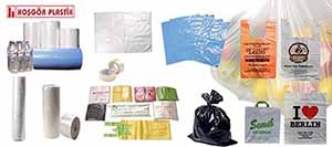 HDPE and LDPE t-shirt bags, LDPE bags, P.E. Shring films, HD