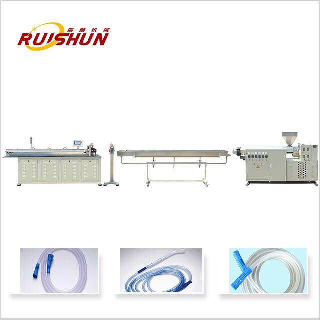 Medical connecting catheter extrusion line picture